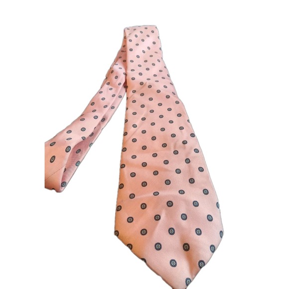 Vintage Pierre Cardin‎ Pink Silk Tie Made In Italy Geometric W: 3.5 L: 56 - Picture 3 of 3